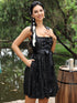 Alpenglanz | Jacquard Zweiteiler in Schwarz & Hellgold – Damen Dirndl Festmode
